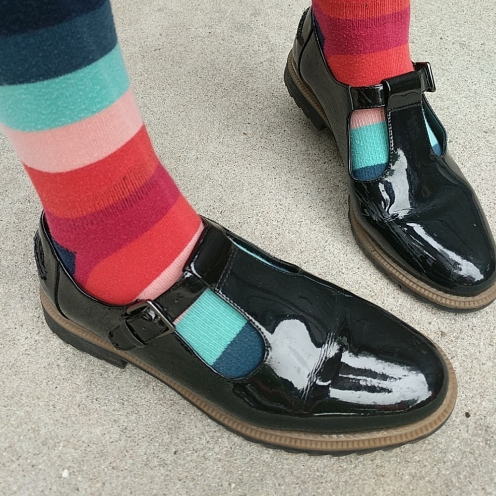 Clarks Patent Mary Jane Shoes